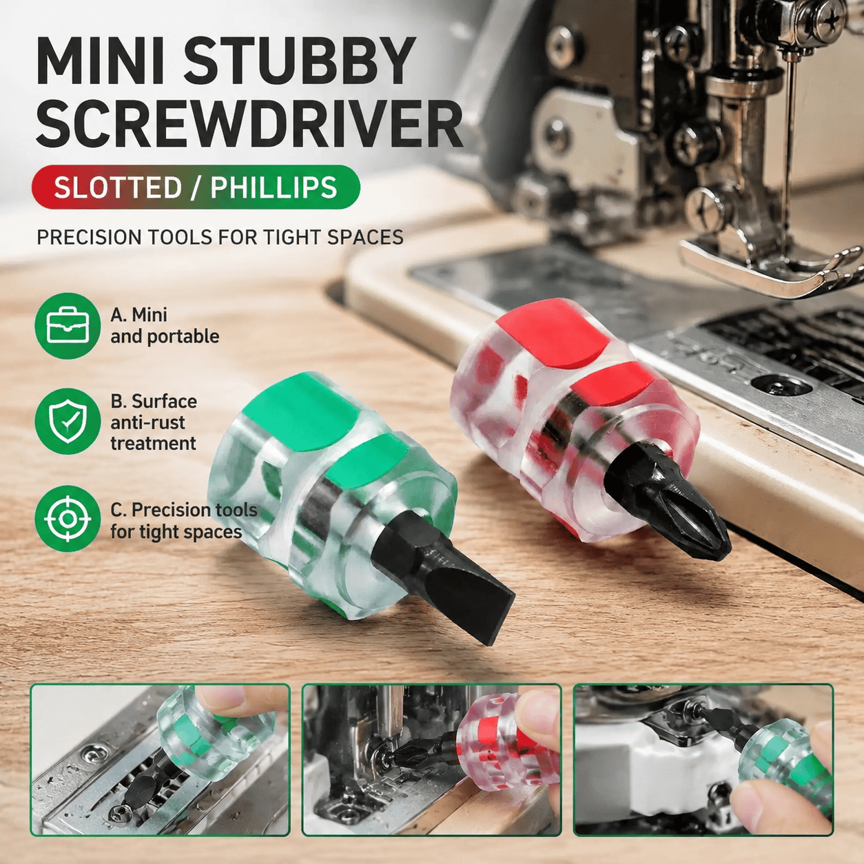 Home Improvement And Diy - One Piece Mini Portable Screwdriver with