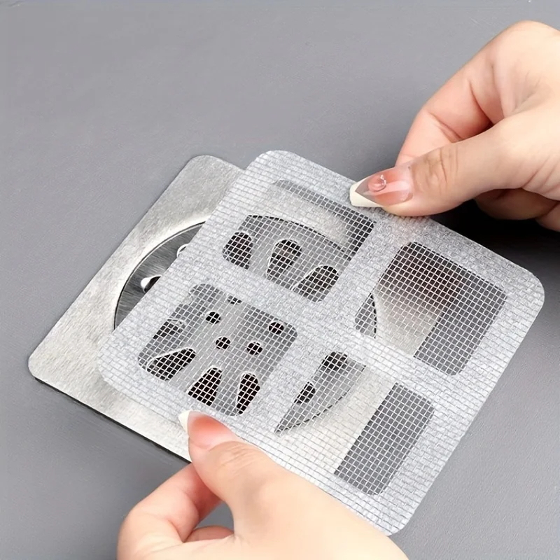 Sink Drain Strainer - Disposable Floor Drain Sticker Bathroom Hair