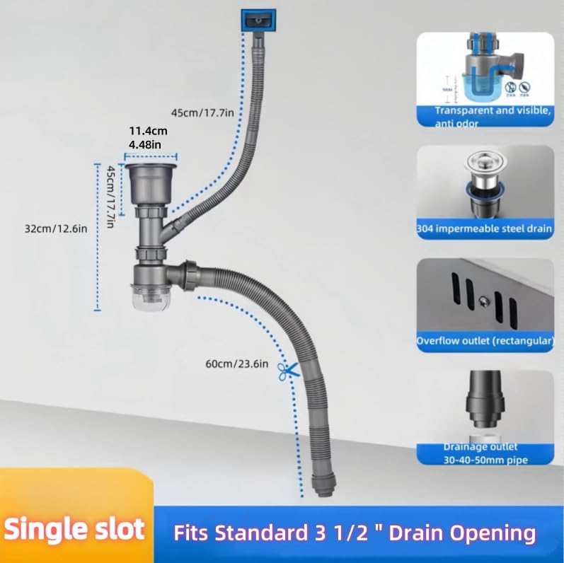 One Sink Kitchen Drainage Kit  – Sink Drain Strainer recenzja i cena