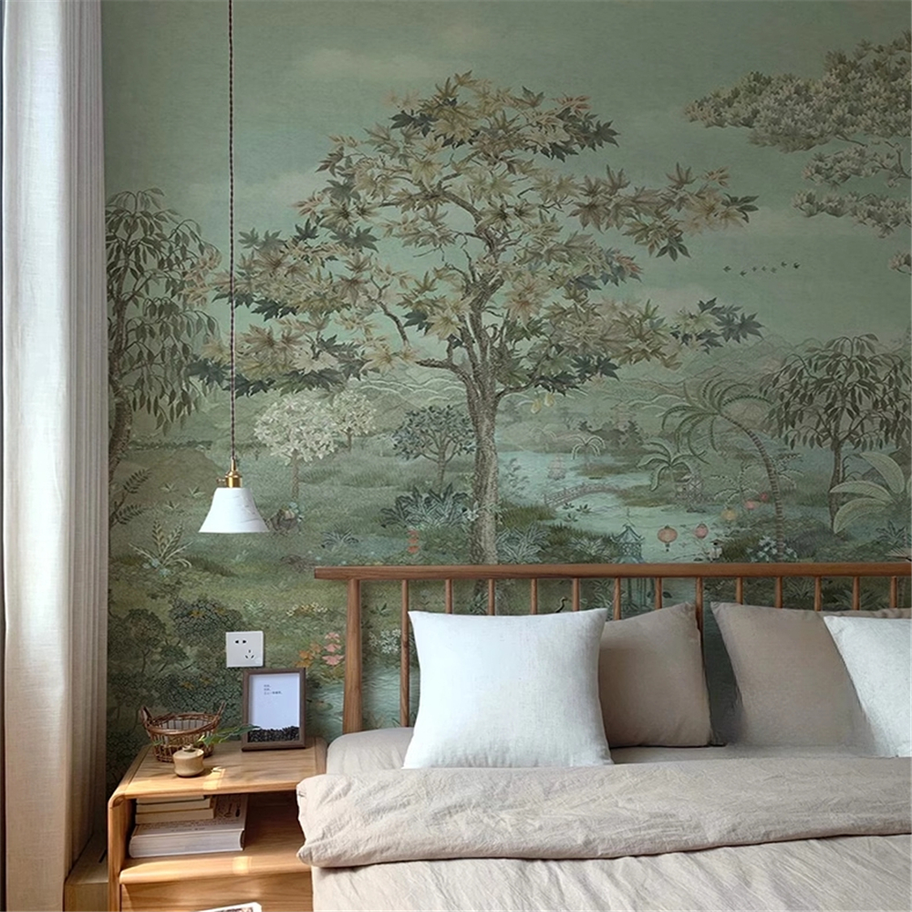 custom Photo Mural  Green Land – Home Improvement Background recenzja i cena