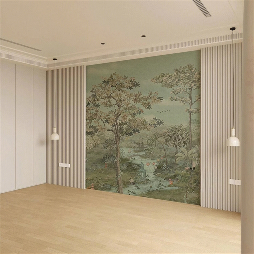 custom Photo Mural  Green Land – Home Improvement Background recenzja i cena