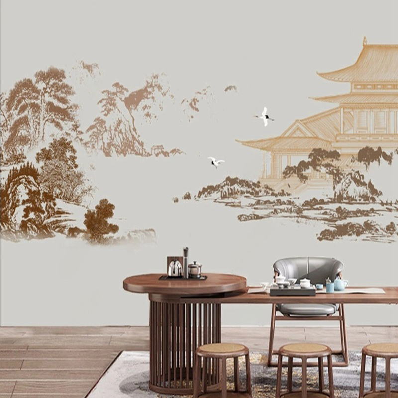 Custom Chinese Abstract Ink La – Home Improvement Background recenzja i cena