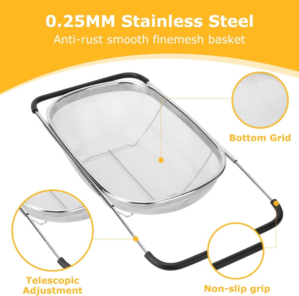 Over the Sink Colander Straine – Sink Drain Strainer recenzja i cena