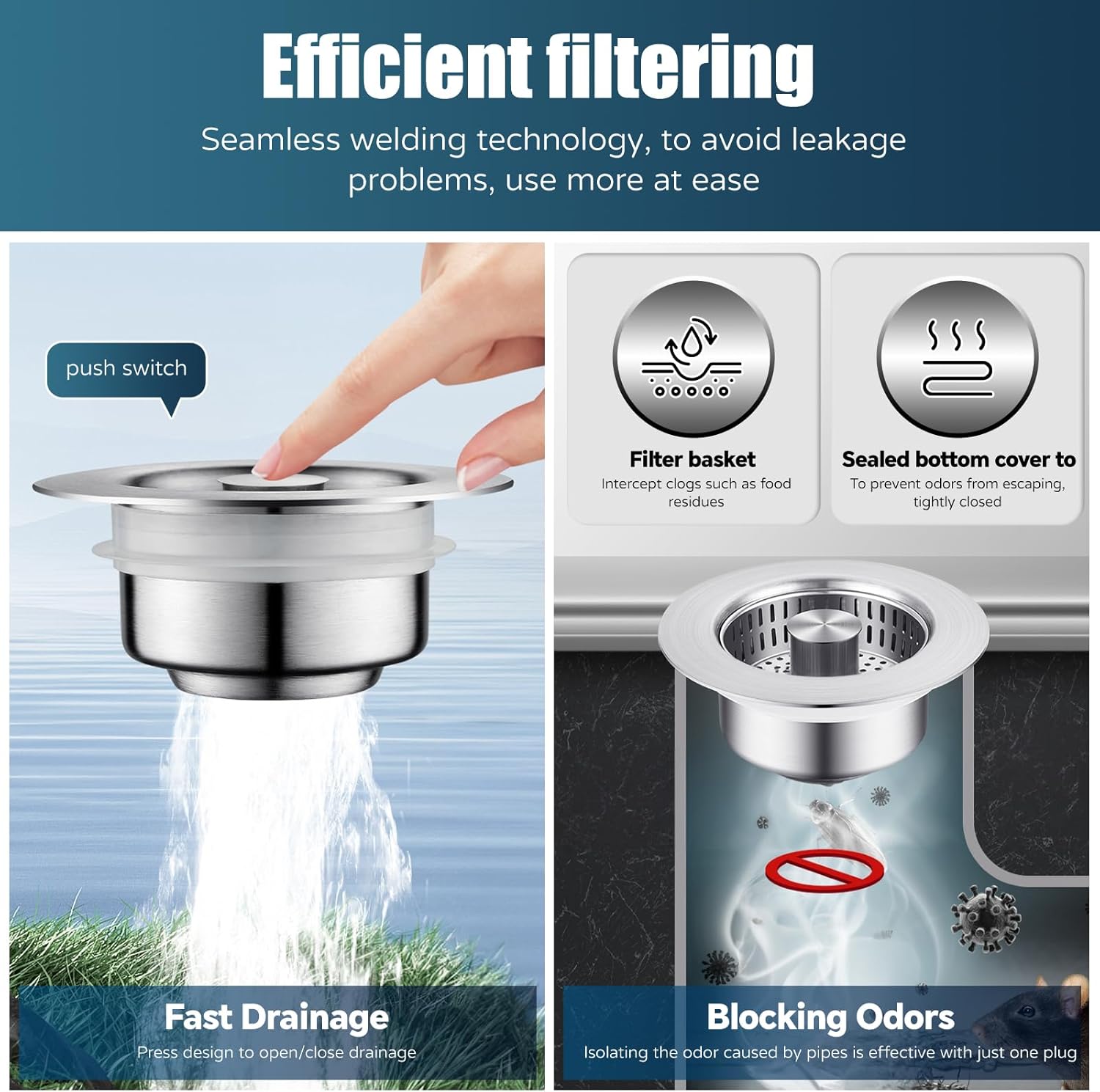 Kitchen Sink Drain Strainer, 4 – Sink Drain Strainer recenzja i cena