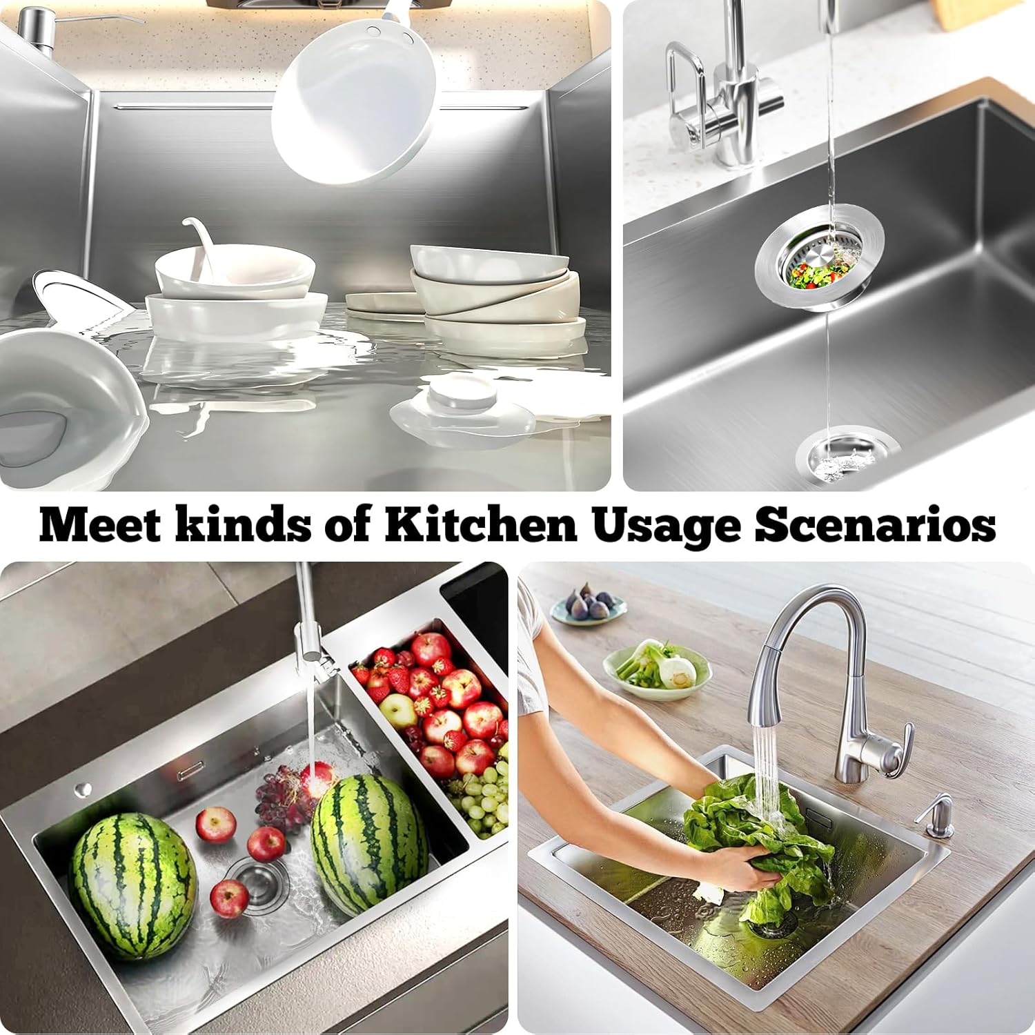 Upgraded 3 in 1 Kitchen Sink D – Sink Drain Strainer recenzja i cena