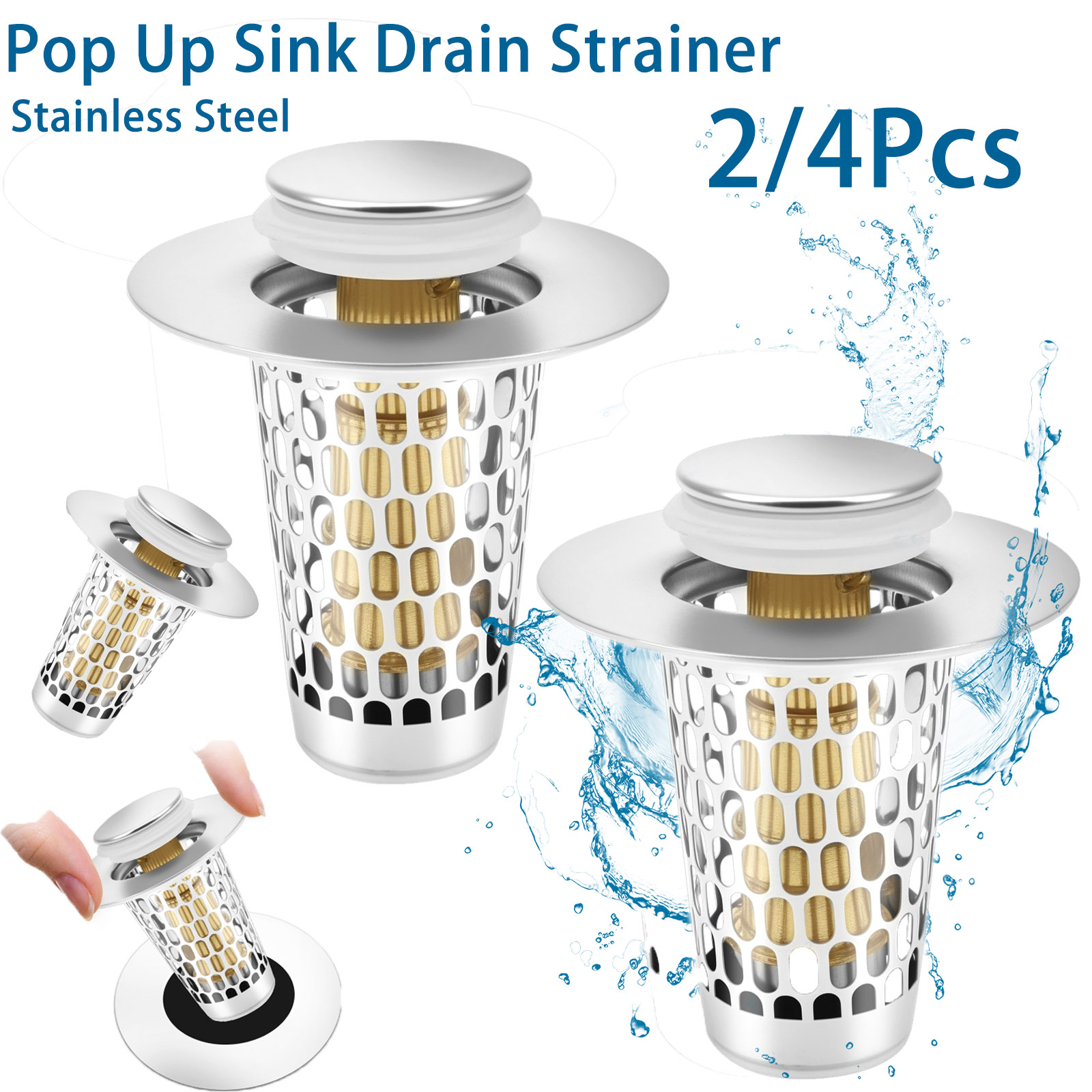 2/4Pc Pop Up Sink Drain Strain – Sink Drain Strainer recenzja i cena