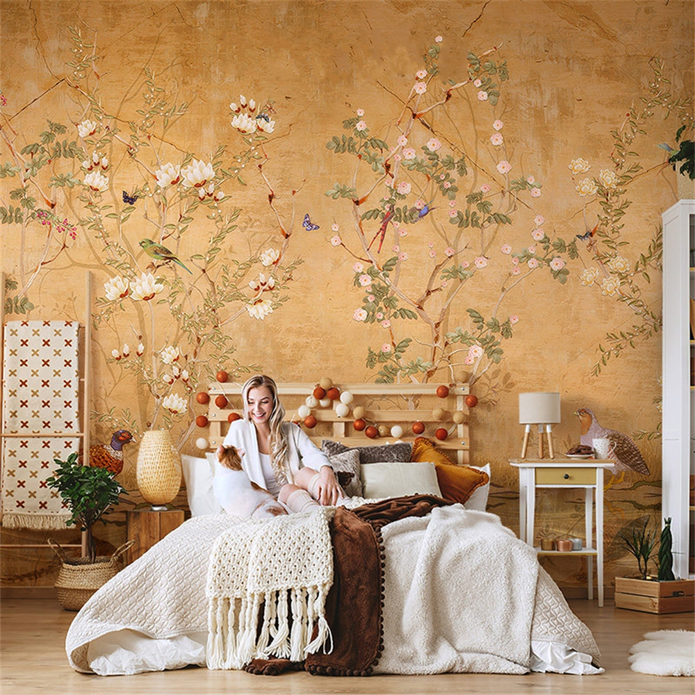 custom Modern floral wallpaper – Home Improvement Background recenzja i cena