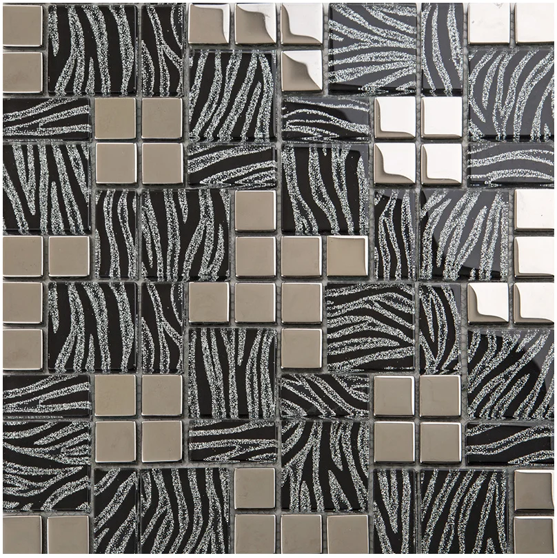 Luxury Black Silver Glass  Mos – Home Improvement Background recenzja i cena
