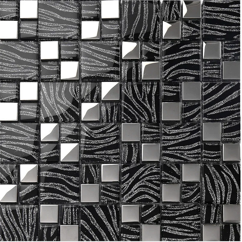 Luxury Black Silver Glass  Mos – Home Improvement Background recenzja i cena