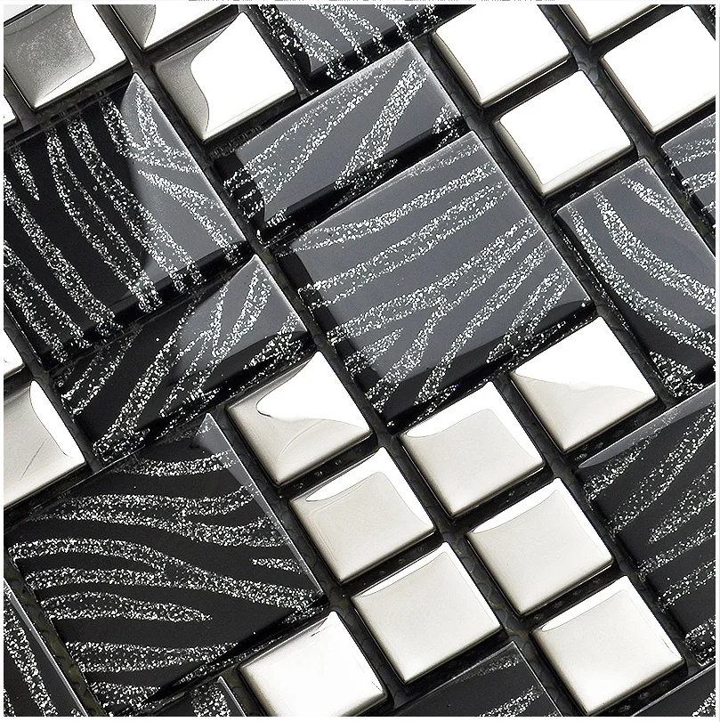 Luxury Black Silver Glass  Mos – Home Improvement Background recenzja i cena