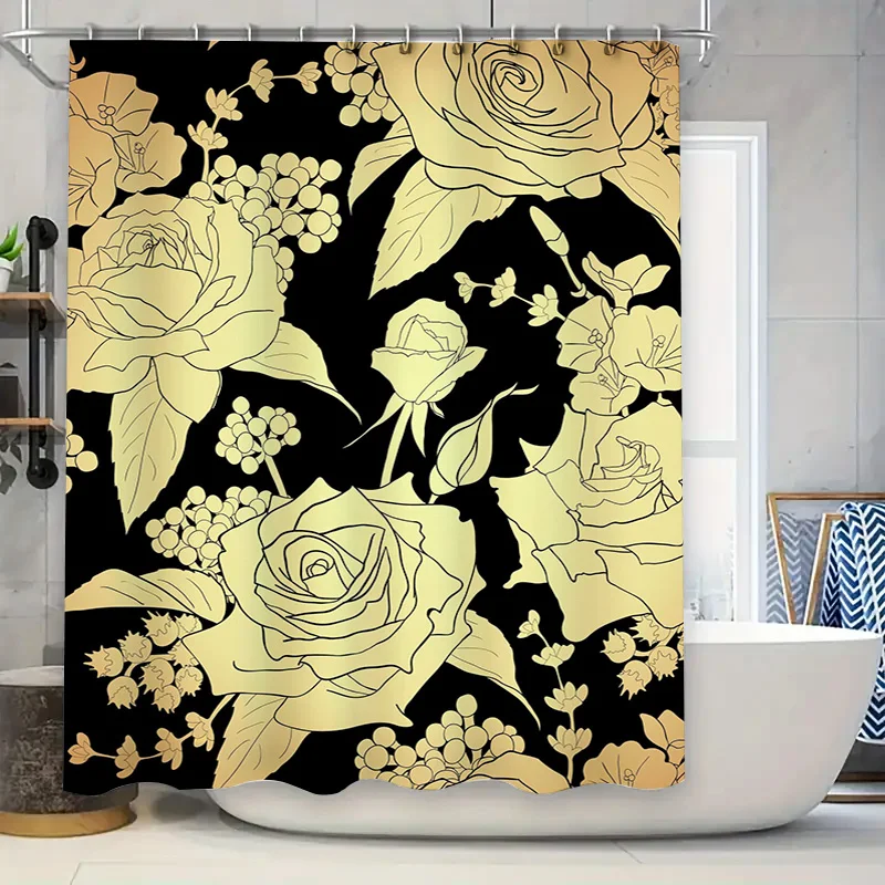 Luxury Golden Floral Shower Cu – Home Improvement Background recenzja i cena