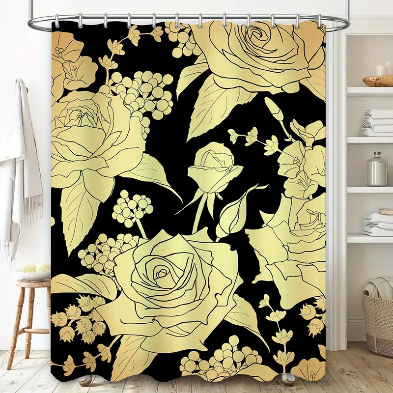 Luxury Golden Floral Shower Cu – Home Improvement Background recenzja i cena