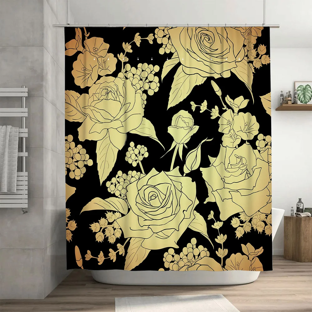 Luxury Golden Floral Shower Cu – Home Improvement Background recenzja i cena