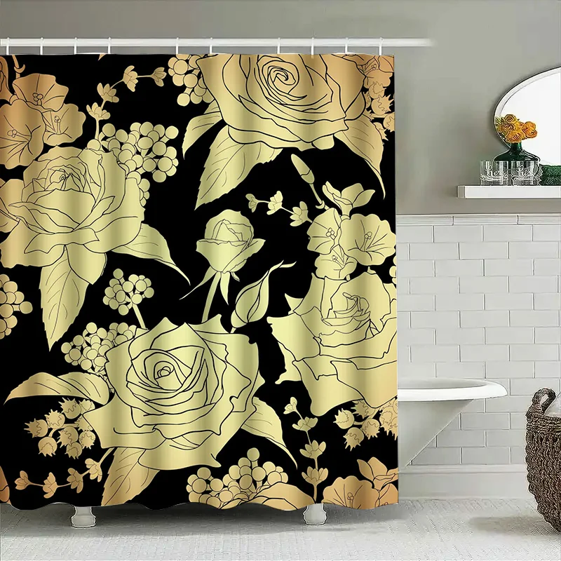 Luxury Golden Floral Shower Cu – Home Improvement Background recenzja i cena